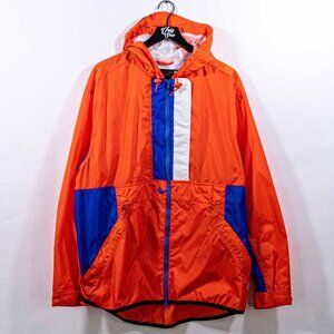 Nike Center Swoosh Hood Windbreaker Zip Jacket New York Colors XL VTG 90s